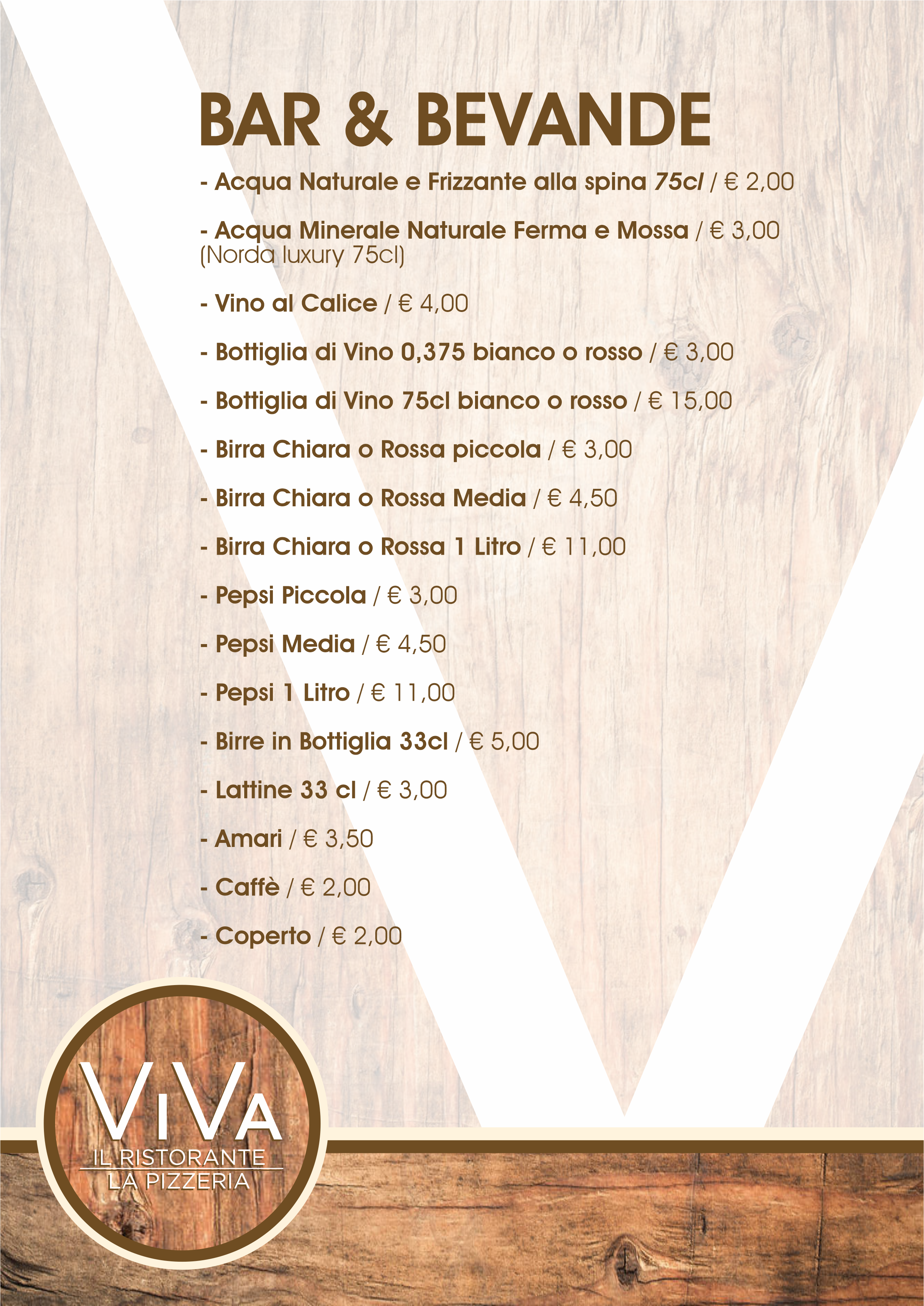 viva menu